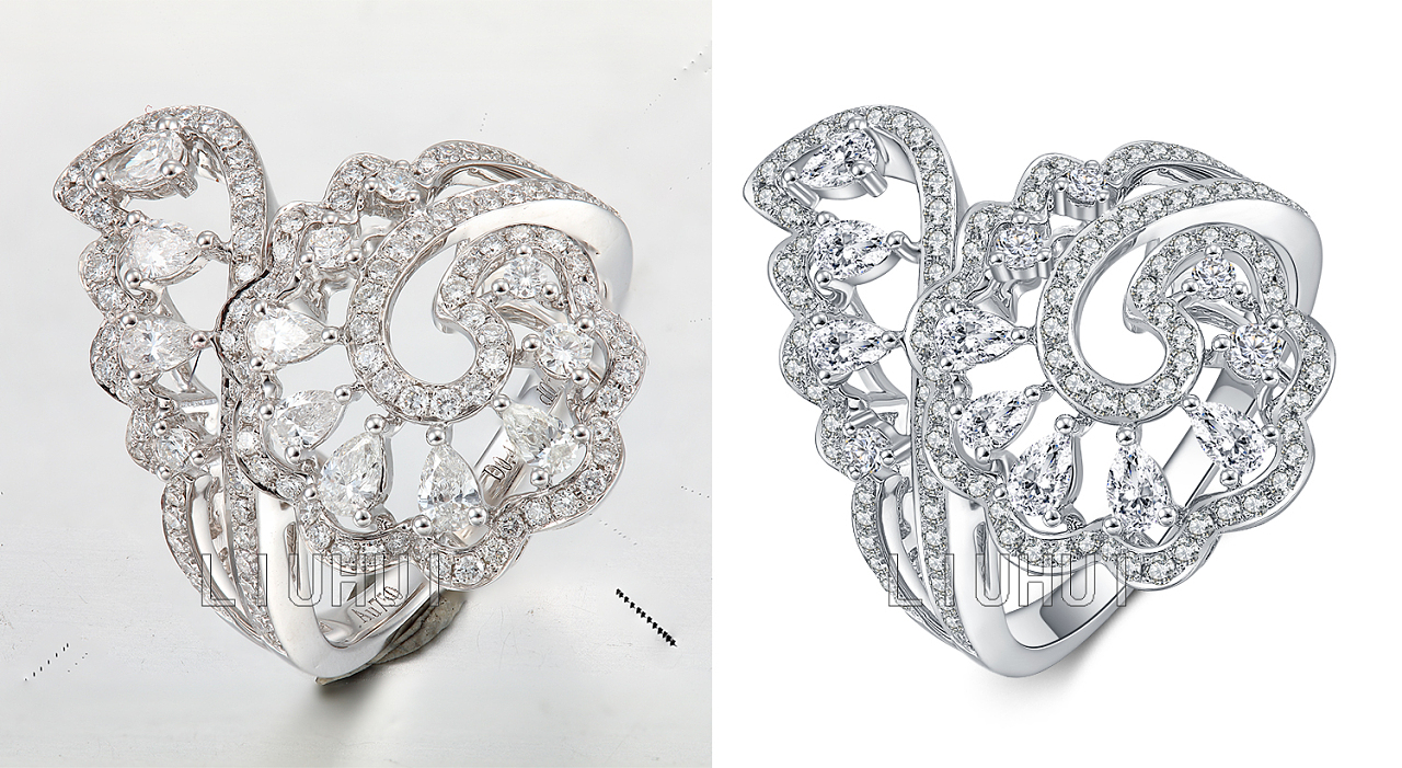 珠宝饰品白底摄影修图全流程指南